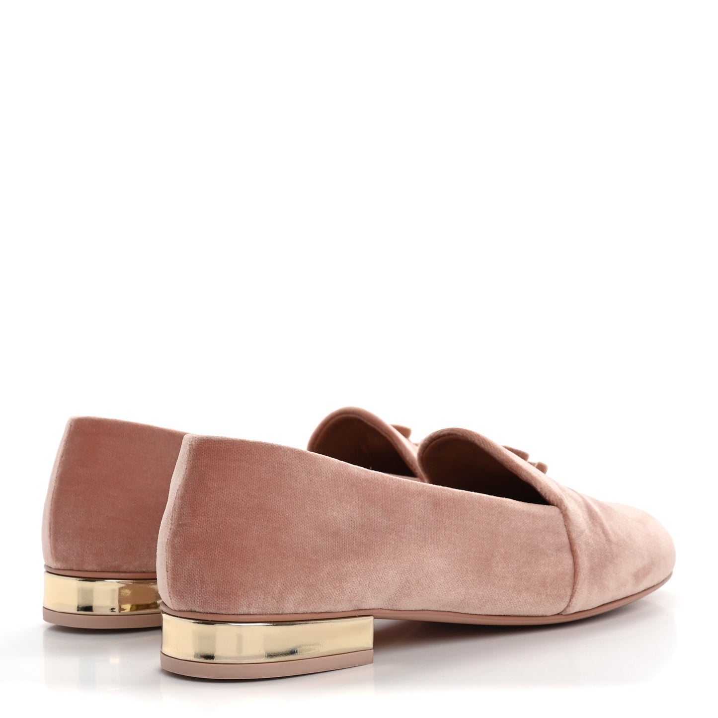 Velvet CC Moccasin Loafers 37 Light Pink