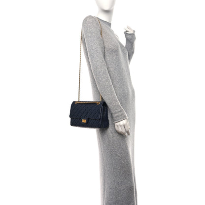 Chanel Aged Calfskin Quilted 2.55 Reissue 225 Flap Navy 2 of 12