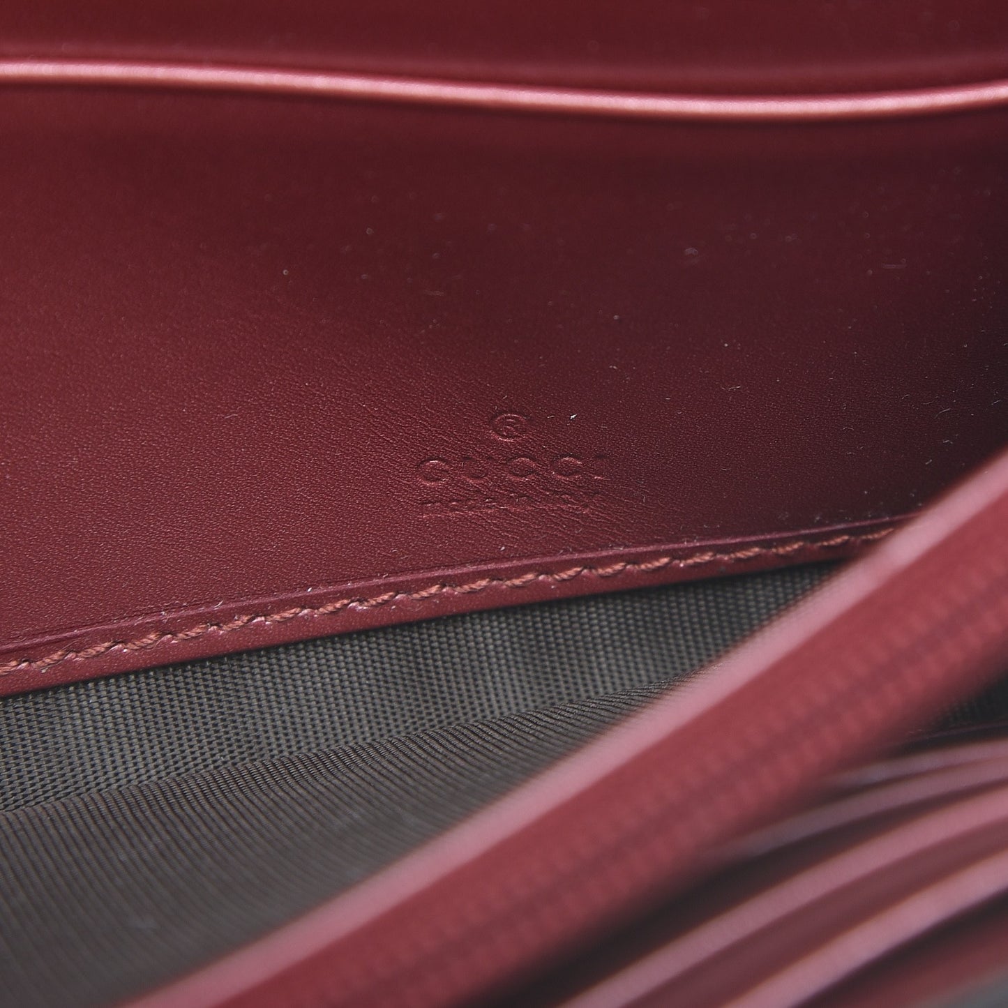 Shine Guccissima Lovely Heart Continental Wallet Tibet Red