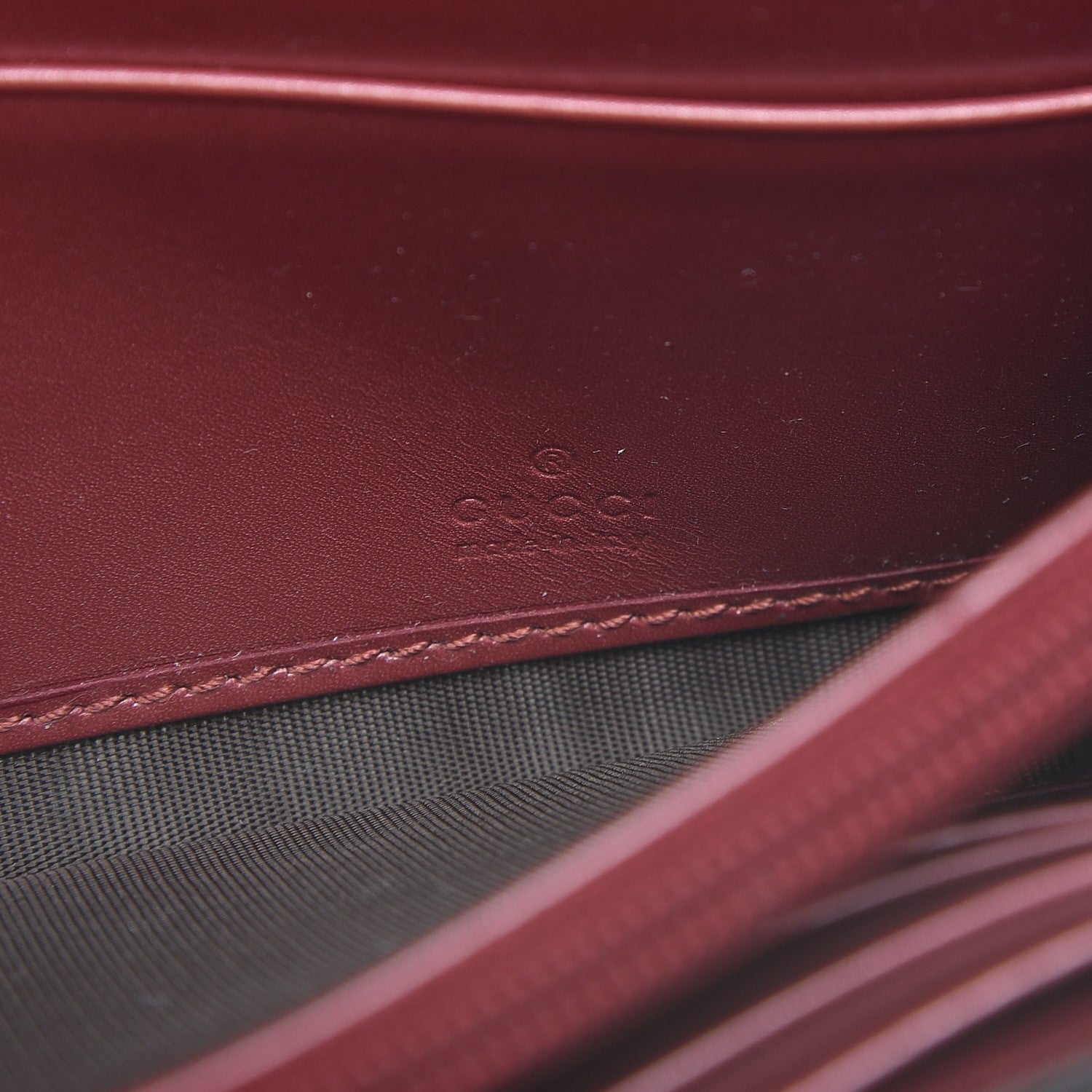 Gucci Shine Guccissima Lovely Heart Continental Wallet Tibet Red 7 of 8