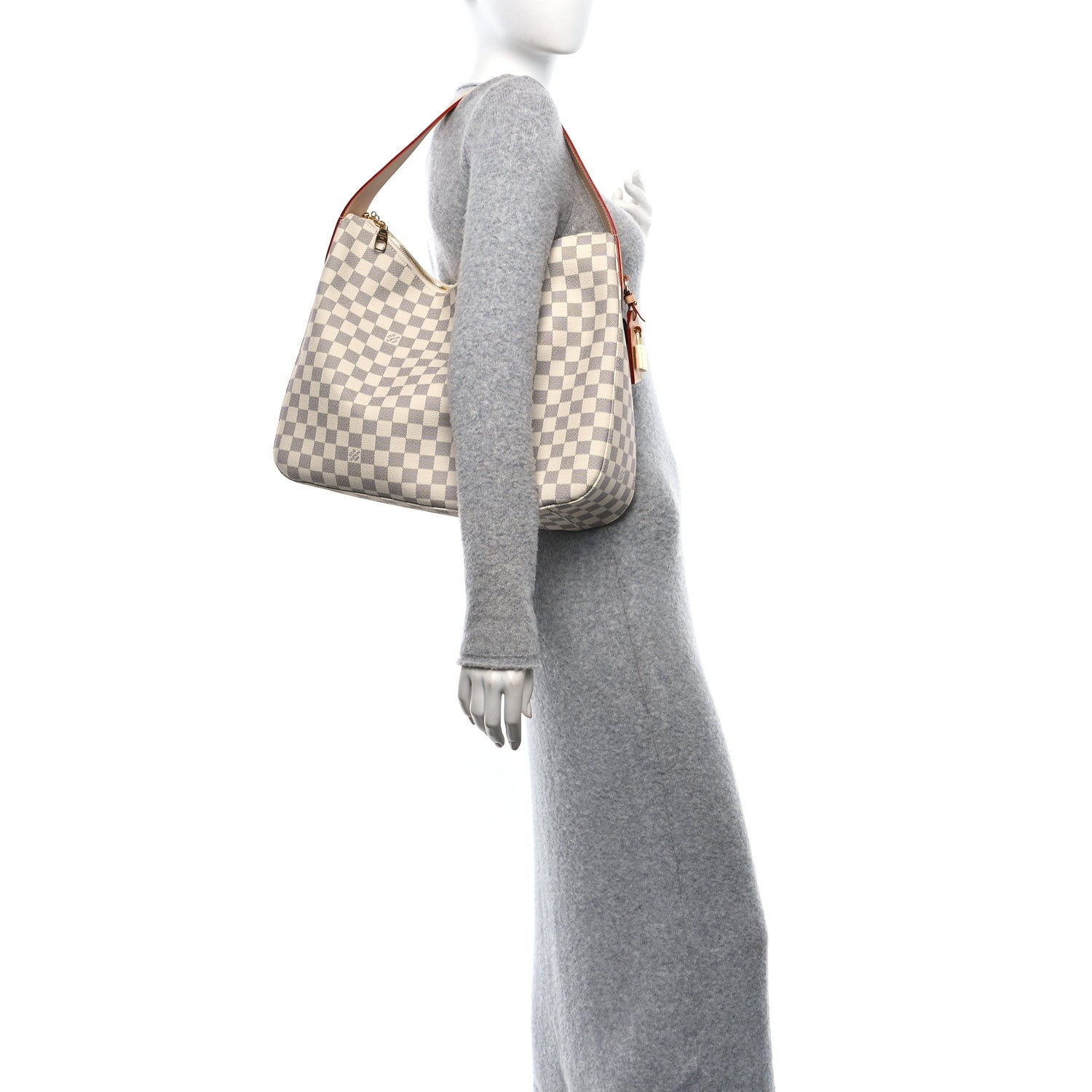 Louis Vuitton Damier Azur Slouchy MM 2 of 10
