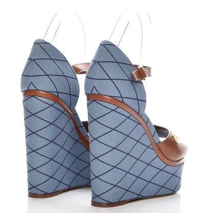 Louis Vuitton Denim Malletage Blossom Sandal 39 4 of 10