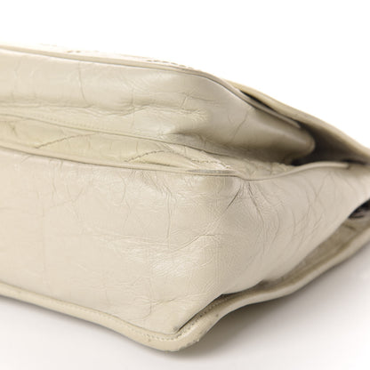 Saint Laurent Crinkled Calfskin Matelasse Monogram Medium Niki Chain Satchel Ivory 7 of 17
