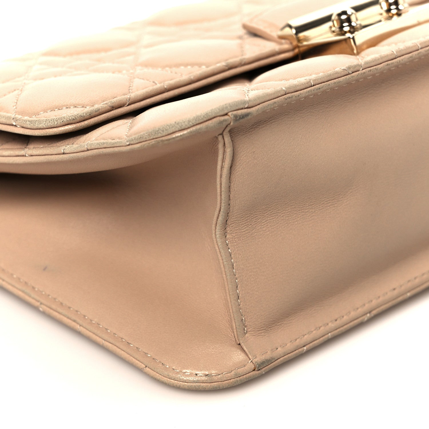 Christian Dior Lambskin Cannage Miss Dior Promenade Pouch Beige 10 of 11