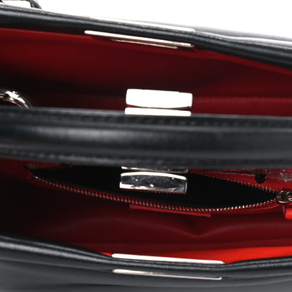 Fendi Nappa Karung Monster Eyes Mini Peekaboo Iconic Satchel Black Papavero 4 of 9
