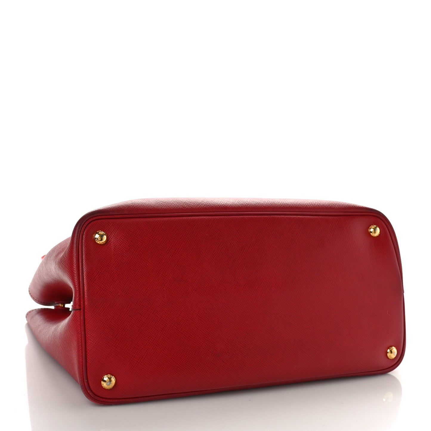 Saffiano Cuir Large Double Bag Fuoco Black