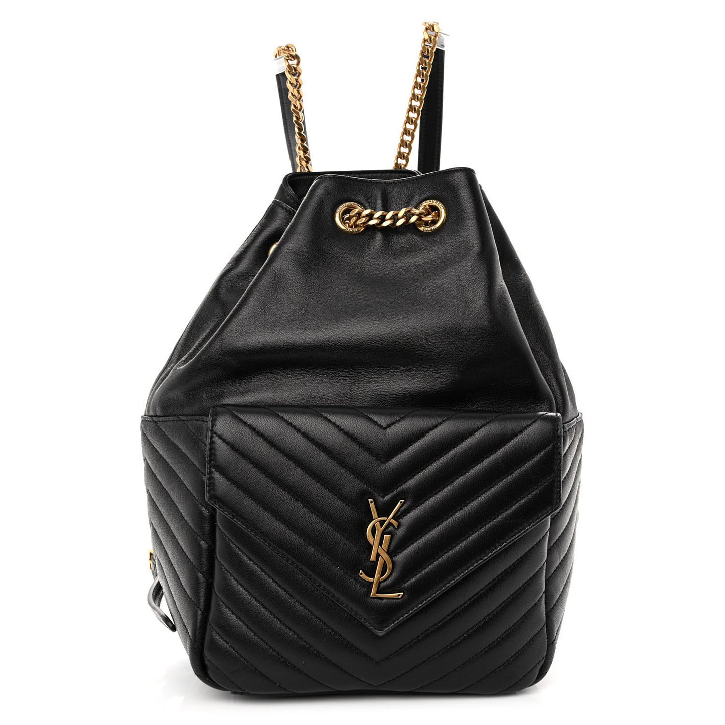 Lambskin Matelasse Monogram Joe Backpack Black