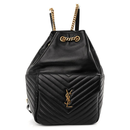 Saint Laurent Lambskin Matelasse Monogram Joe Backpack Black 1 of 9