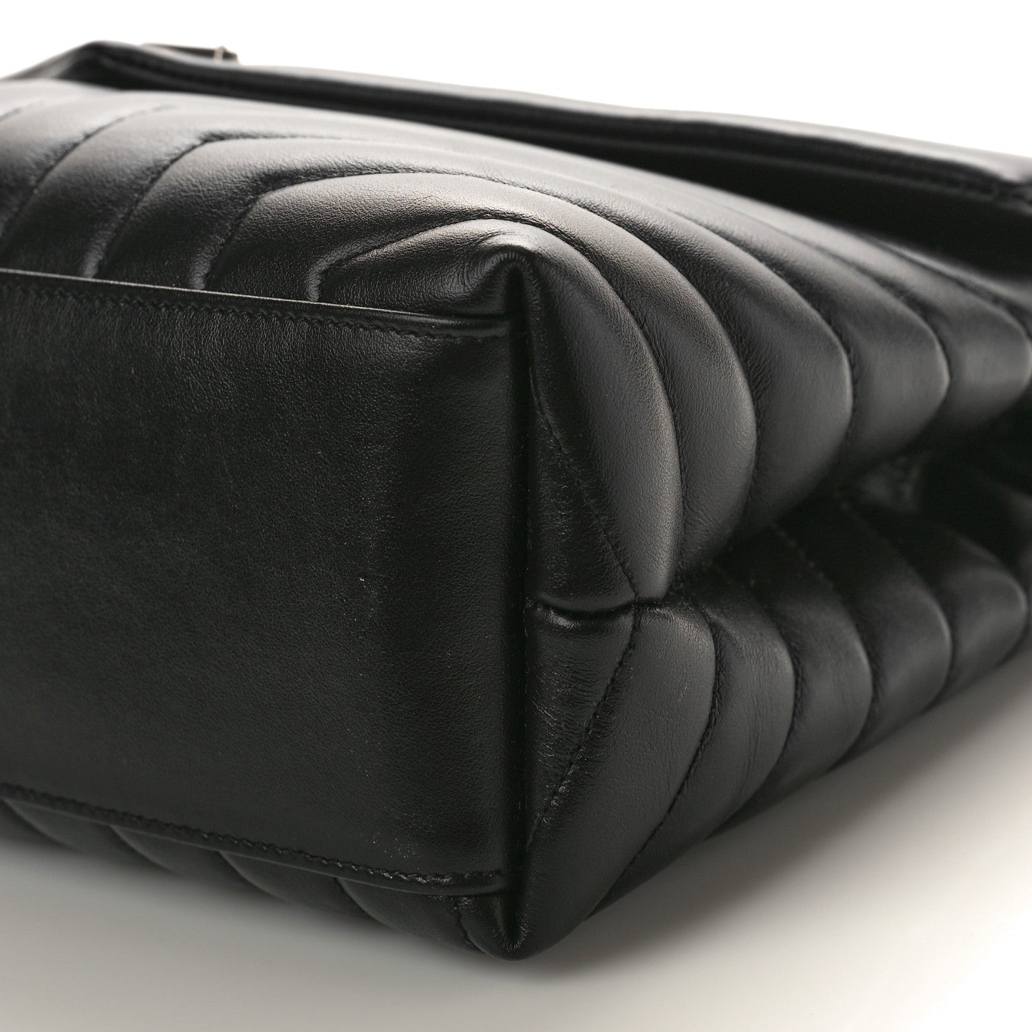 Saint Laurent Calfskin Y Quilted Monogram Medium Loulou Chain Satchel Black 8 of 8