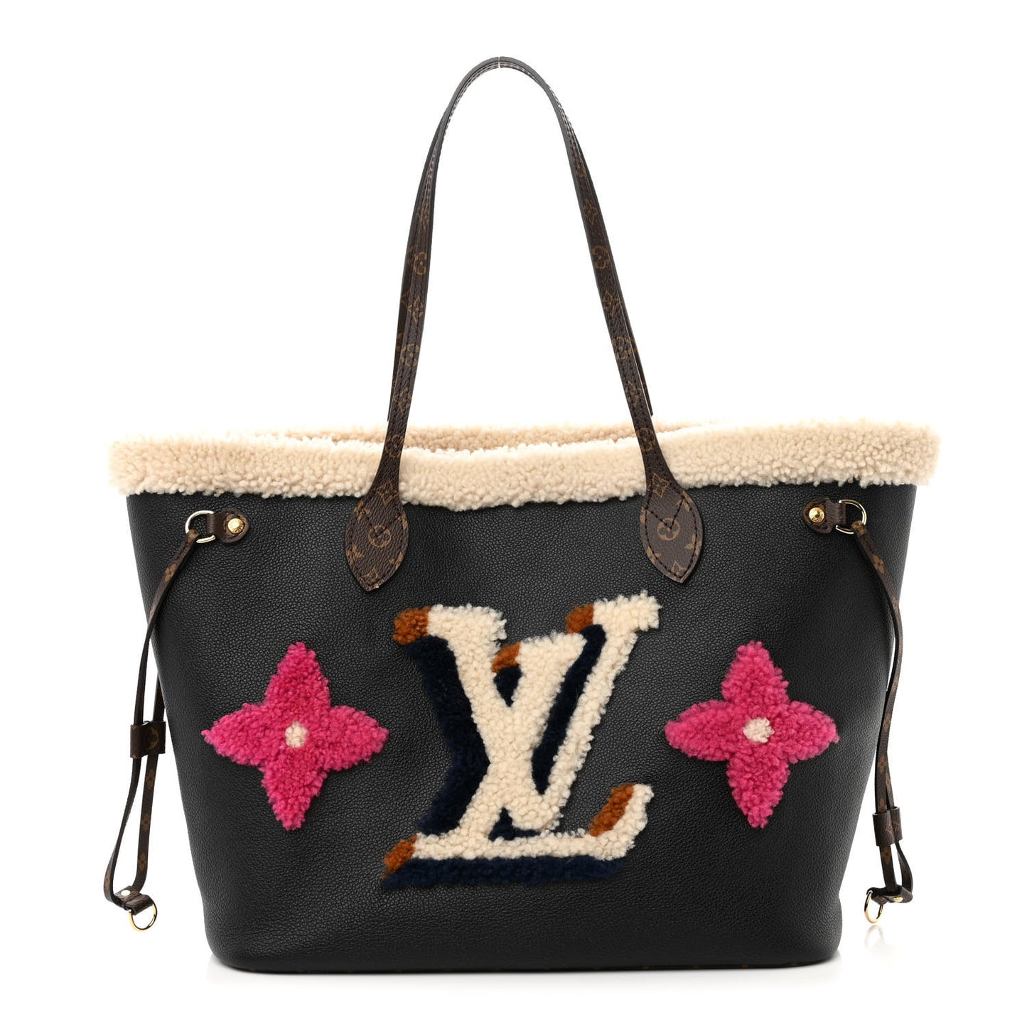 Calfskin Monogram Teddy Neverfull MM Black