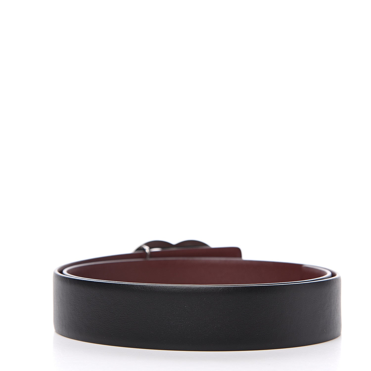 Chanel Calfskin CC Reversible Belt 70 Black Burgundy 2 of 6