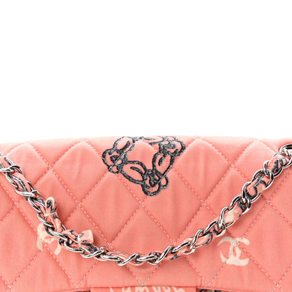 Chanel Cotton Quilted Small Bandana Single Flap Pink 8 of 10
