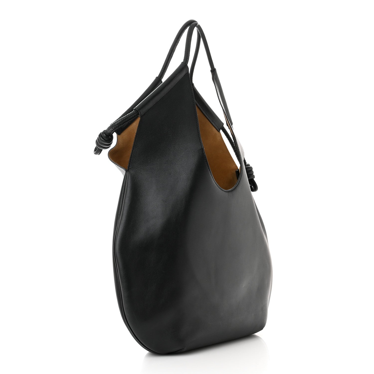 Loewe Shiny Nappa Calfskin Paseo Shoulder Bag Black 3 of 11