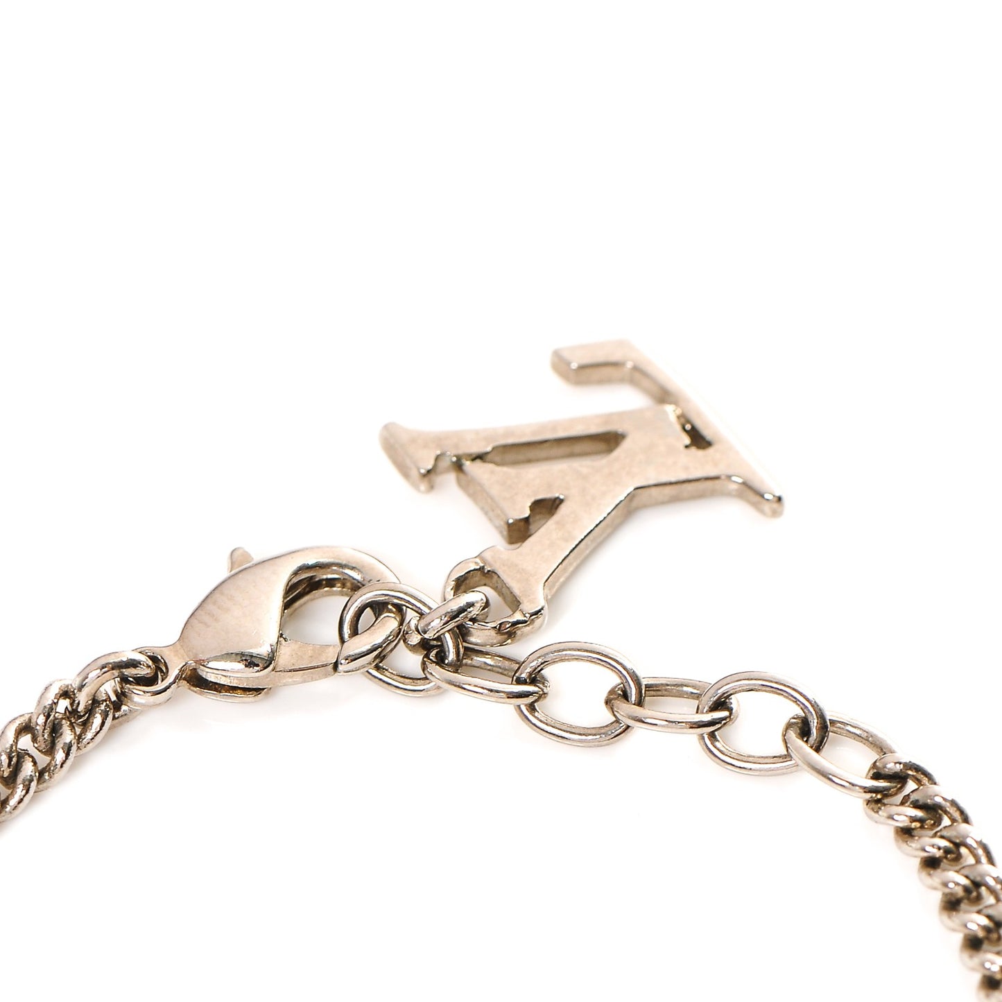 Sweet Monogram Charm Bracelet Silver Black