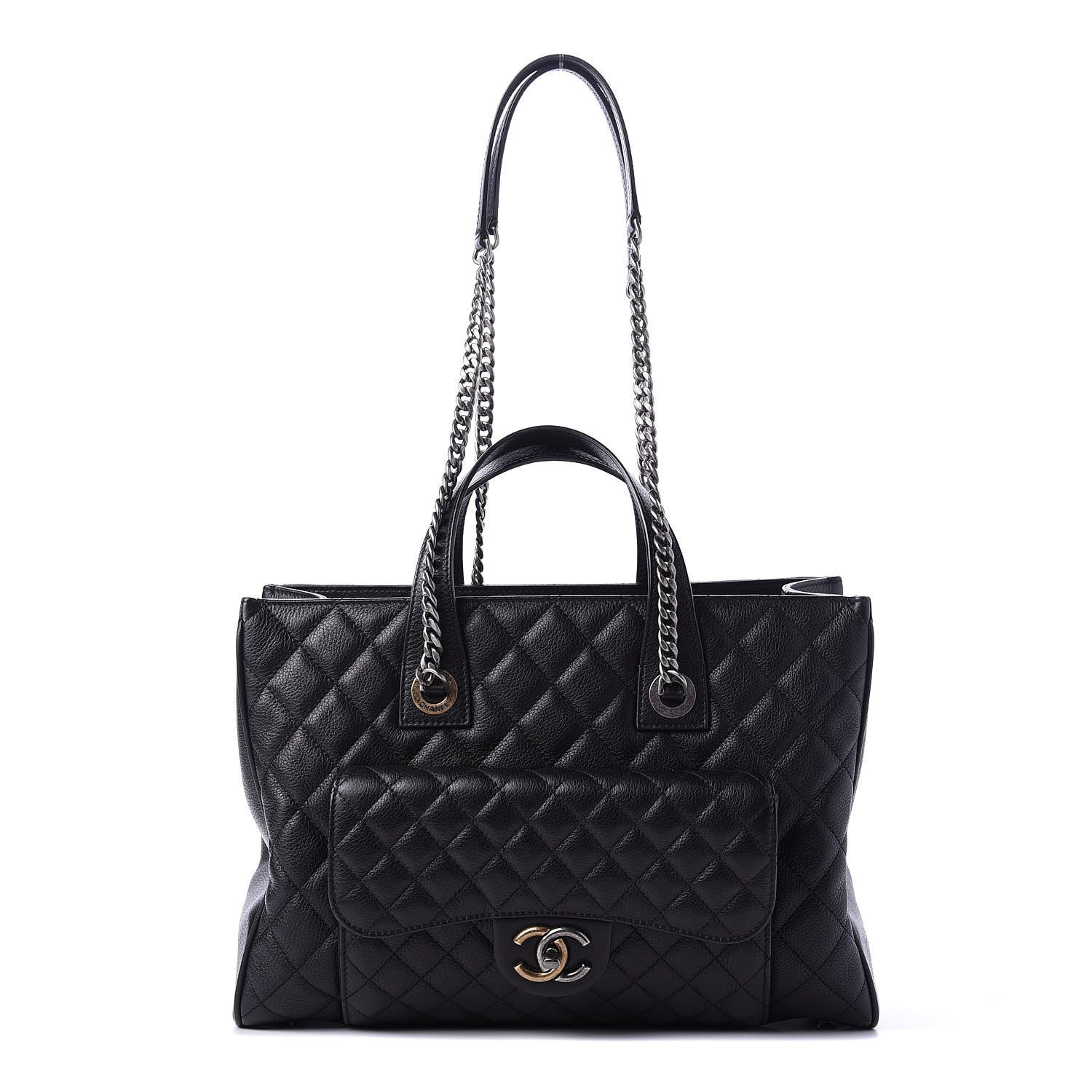Chanel Caviar Quilted Large Casual Pocket Tote Black 1 of 11
