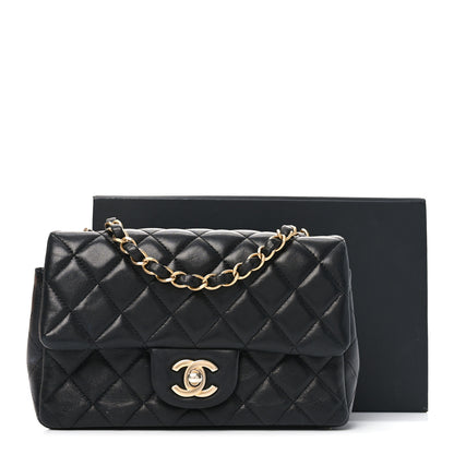 Chanel Lambskin Quilted Mini Rectangular Flap Black 11 of 11