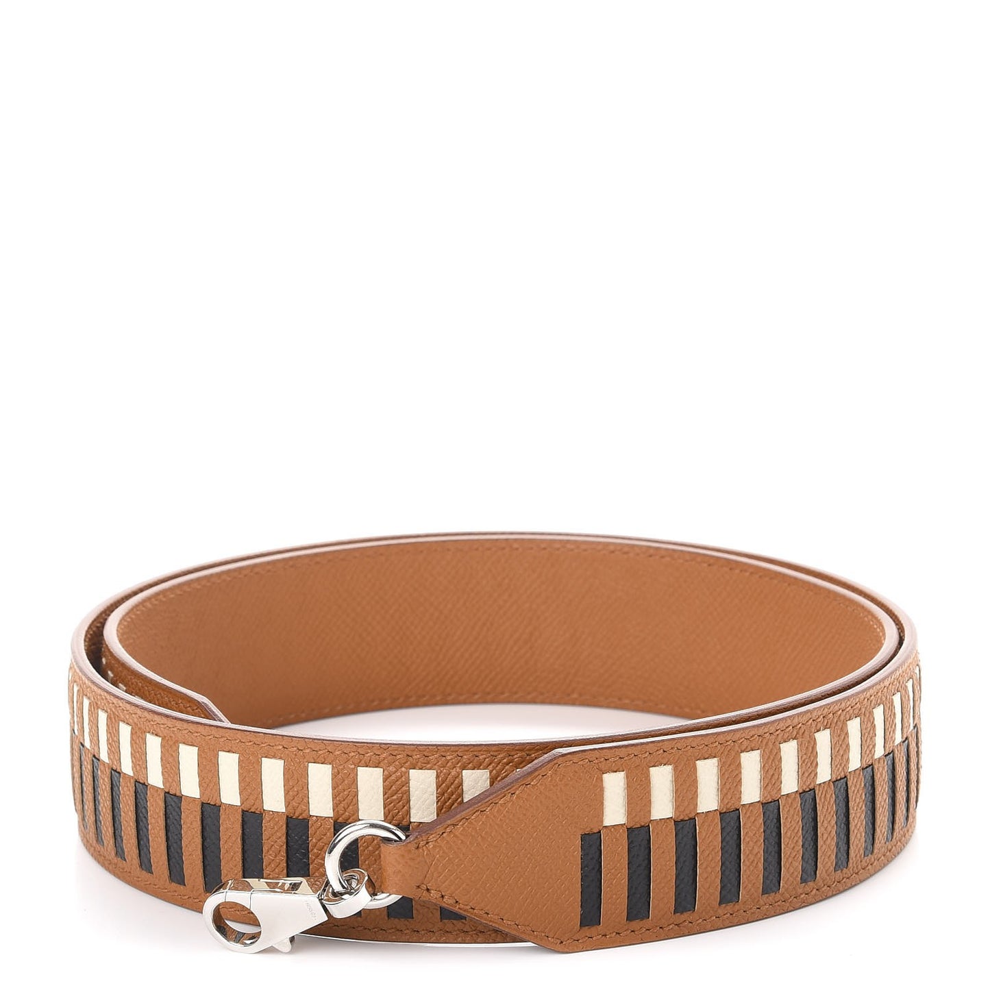Epsom 40mm Tressage Shoulder Strap Rouge H Craie Gold