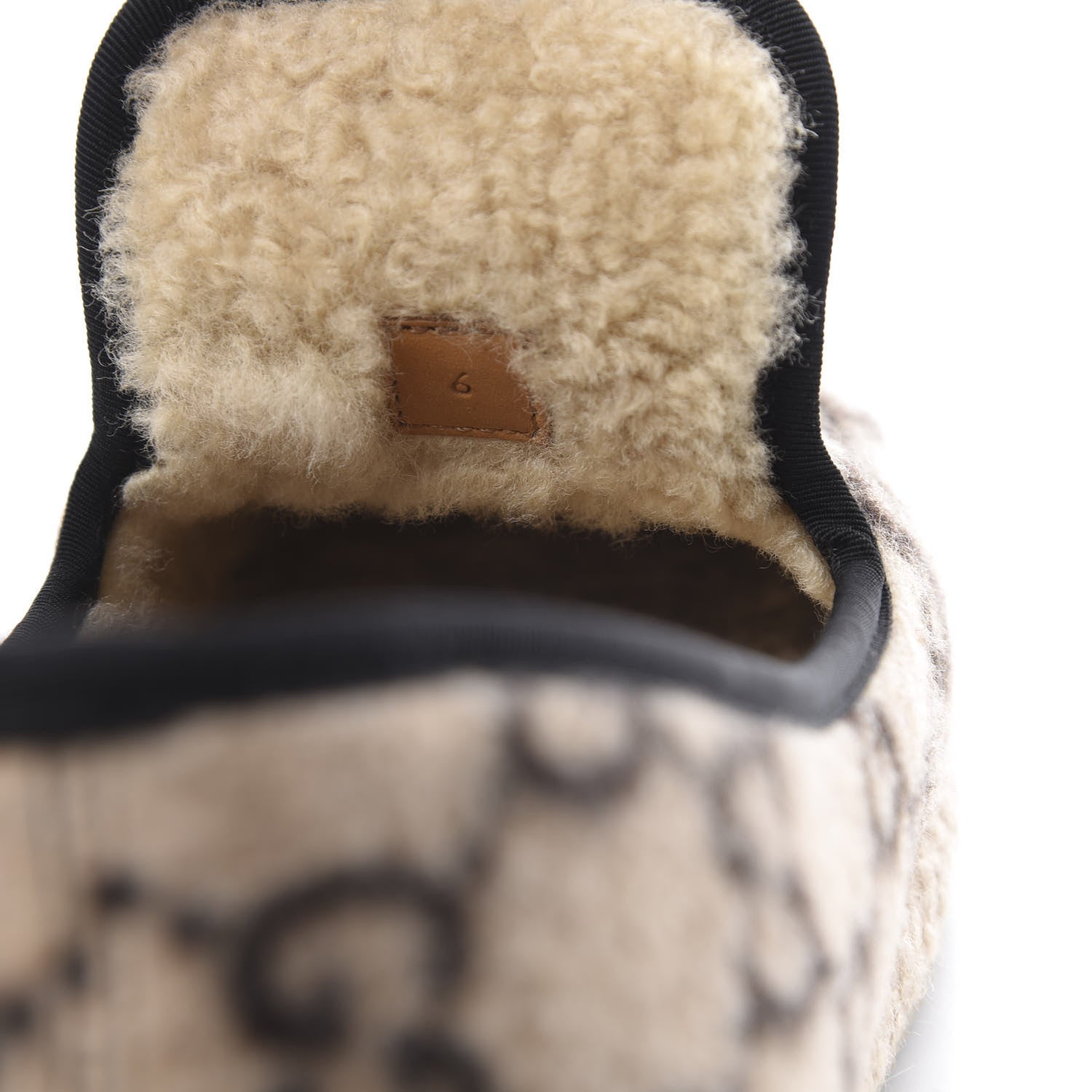 Gucci Covered Wool GG Monogram Mens Fria Horsebit Loafers 6 Beige Ebony Black Butterscotch 11 of 11