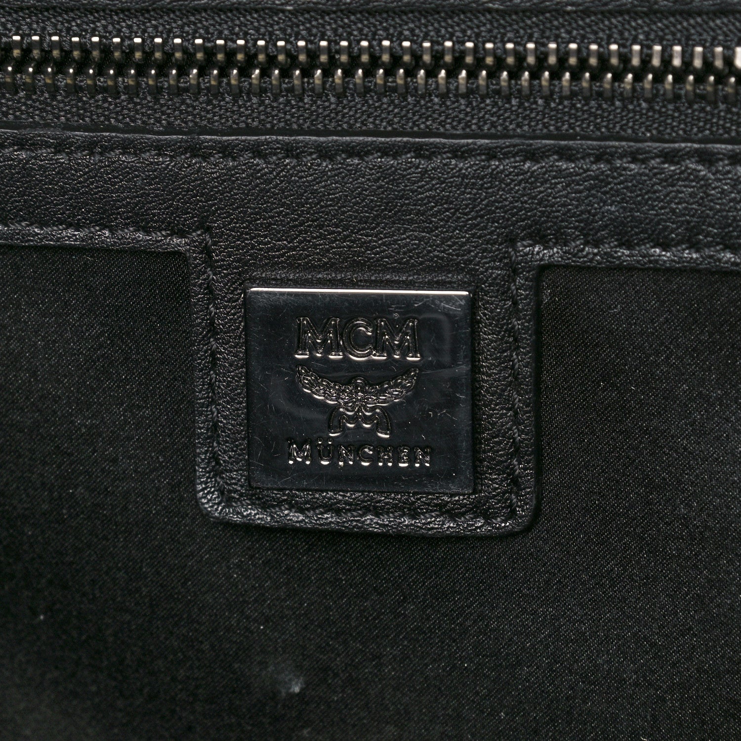 MCM Calfskin Medium Studded Backpack Black 5 of 15