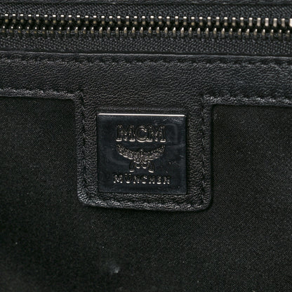 MCM Calfskin Medium Studded Backpack Black 5 of 15
