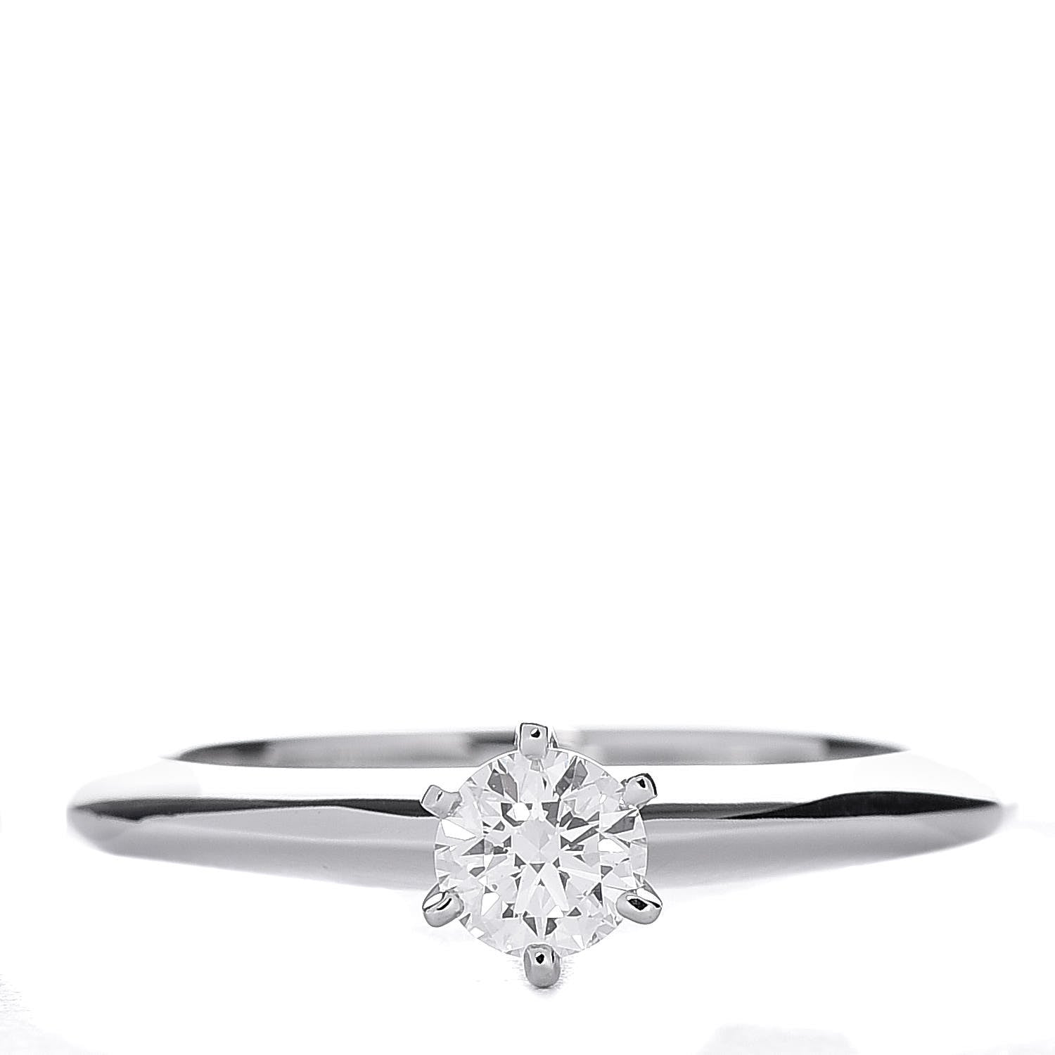 Tiffany Platinum Diamond .22ct Solitaire Engagement Ring 47 4 1 of 6