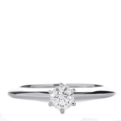 Tiffany Platinum Diamond .22ct Solitaire Engagement Ring 47 4 1 of 6