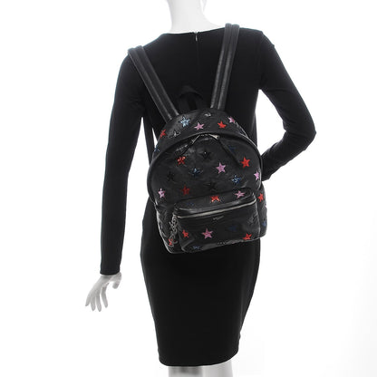 Saint Laurent Lambskin Star Appliqué Mini City California Backpack Black 2 of 9