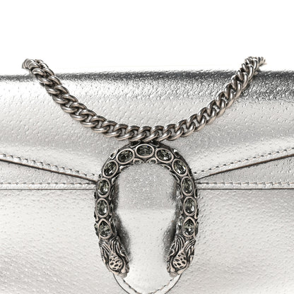 Gucci Metallic Calfskin Super Mini Dionysus Shoulder Bag Silver 8 of 11