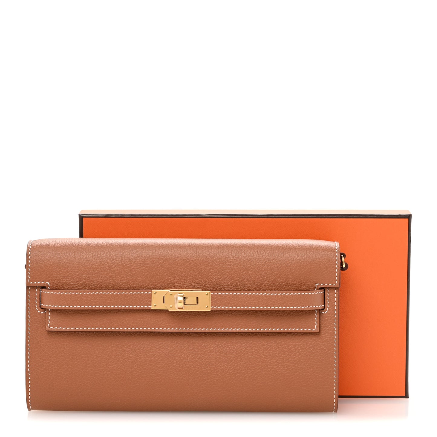 Evercolor Kelly Wallet To Go Gold