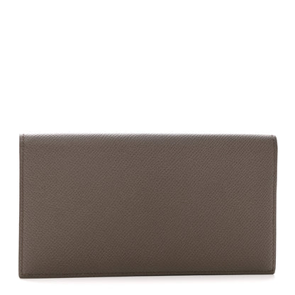 Hermes Epsom MC2 Fleming Checkbook Holder Wallet Etain 1 of 7