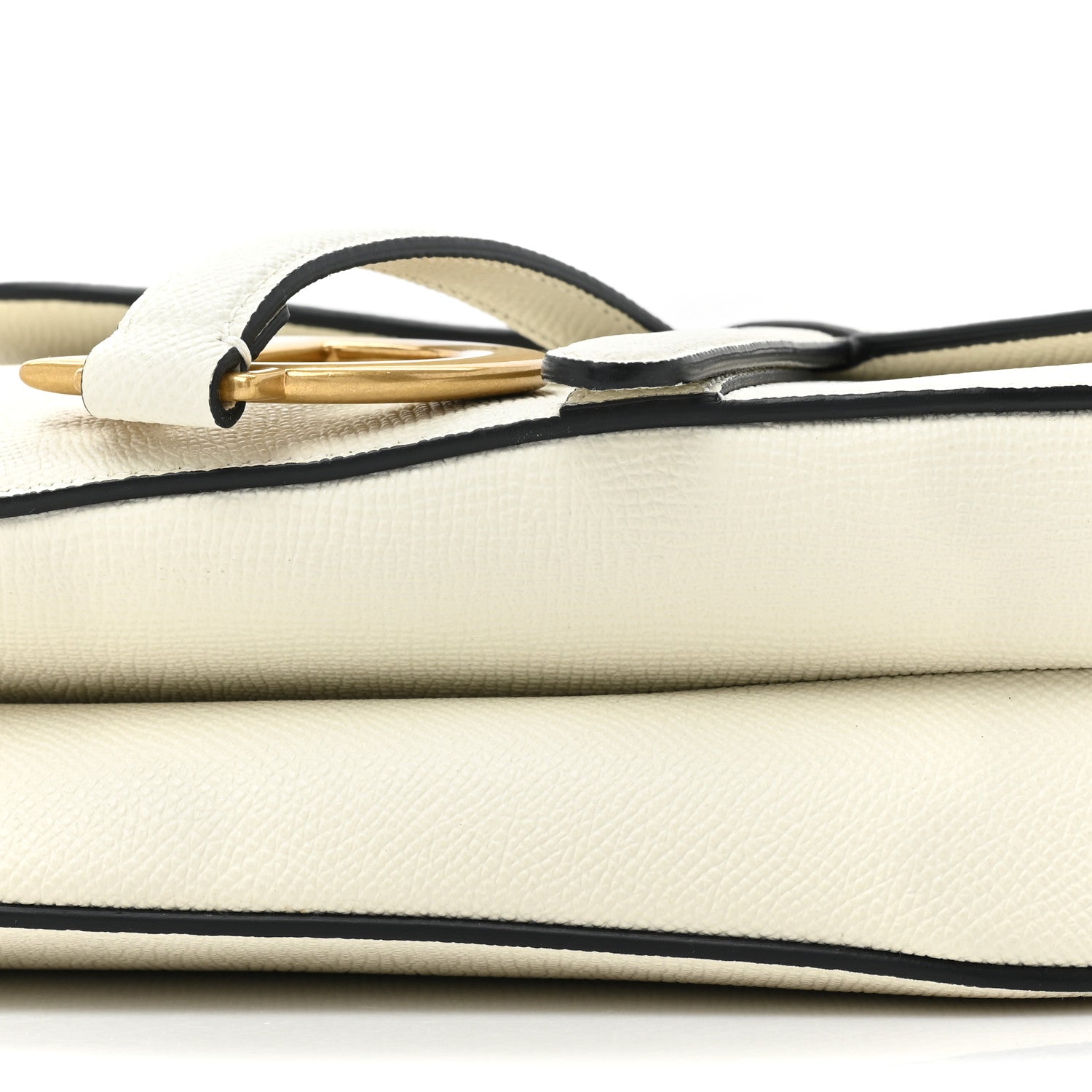 Christian Dior Grained Calfskin Saddle Bag With Strap Latte 8 of 13