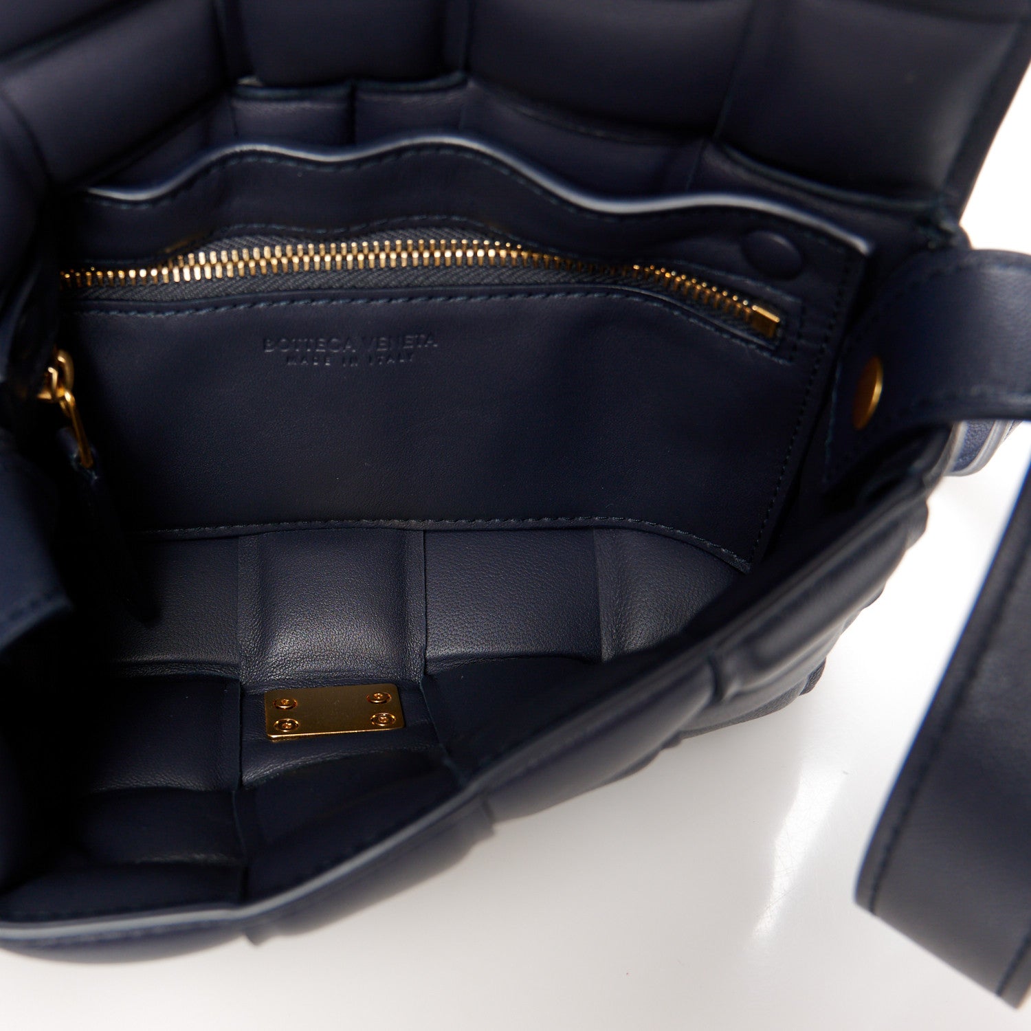 Bottega Veneta Nappa Maxi Intreccio Small Padded Cassette Crossbody Bag Deep Blue 5 of 11