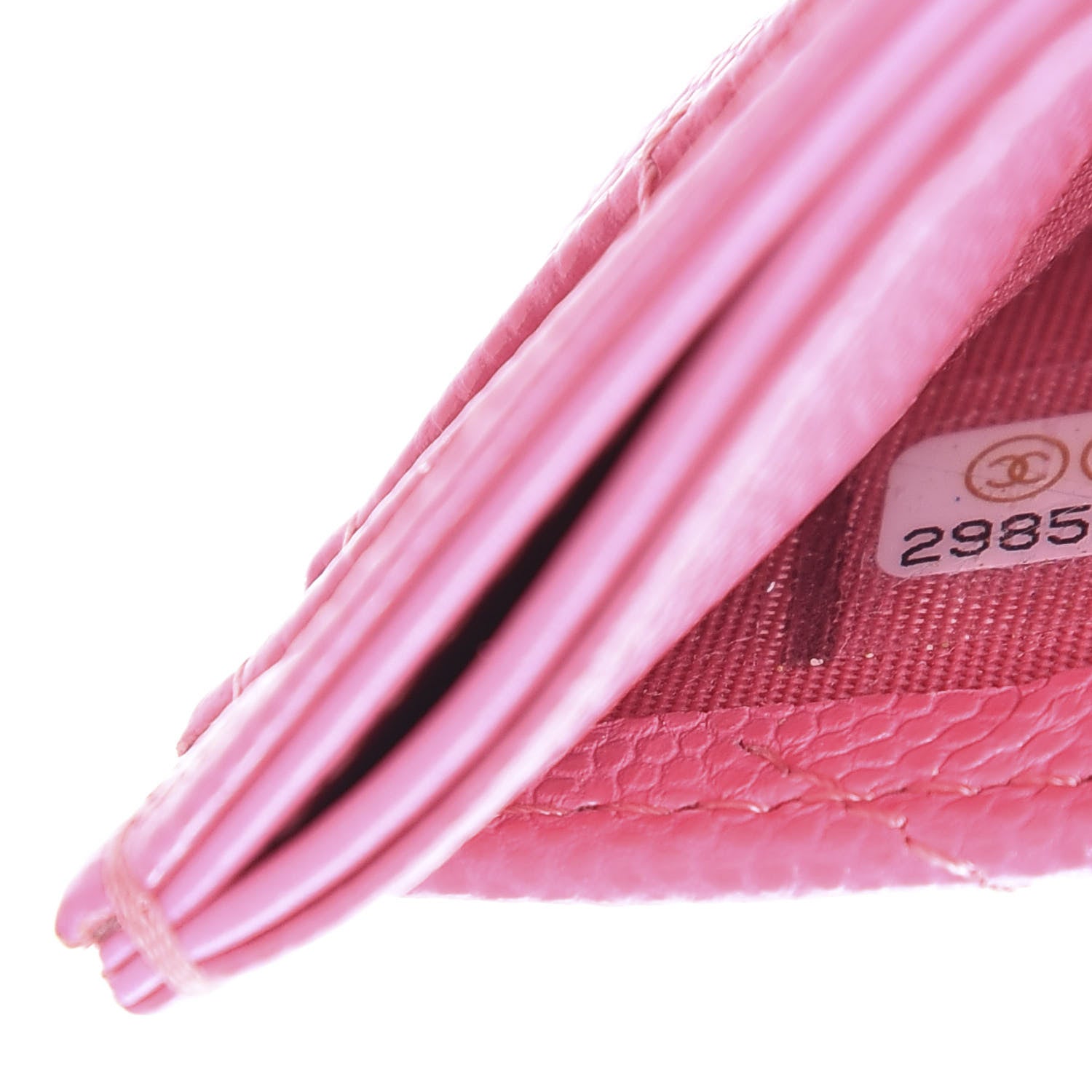 Chanel Caviar Quilted Card Holder Pink 8 of 11