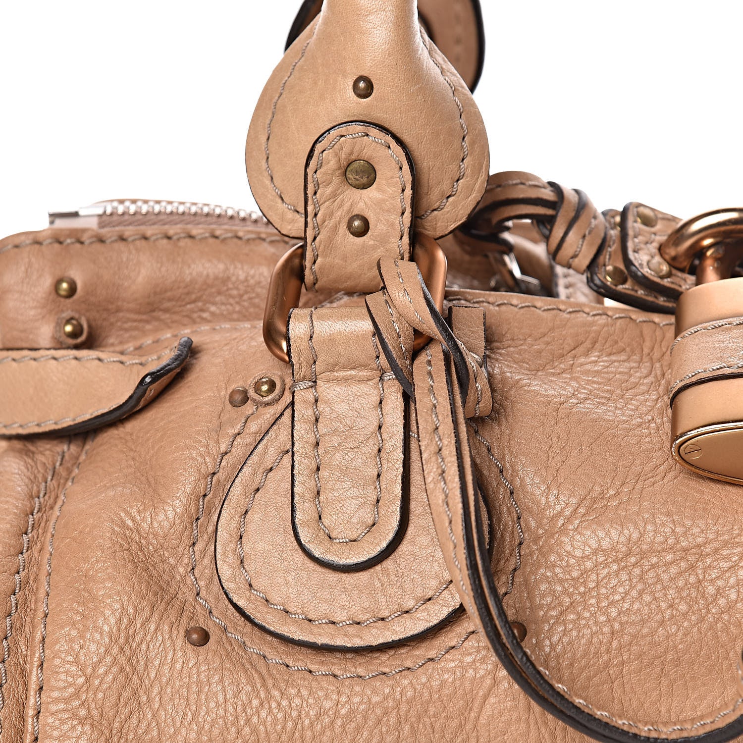 Chloe Calfskin Medium Paddington Satchel Beige 11 of 13