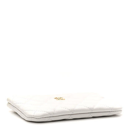 Chanel Caviar Quilted Small Cosmetic Case White 4 of 8