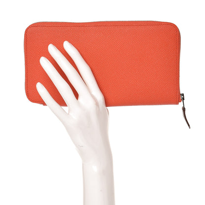 Hermes Epsom Silk'In Wallet Orange Poppy Fauve 2 of 7