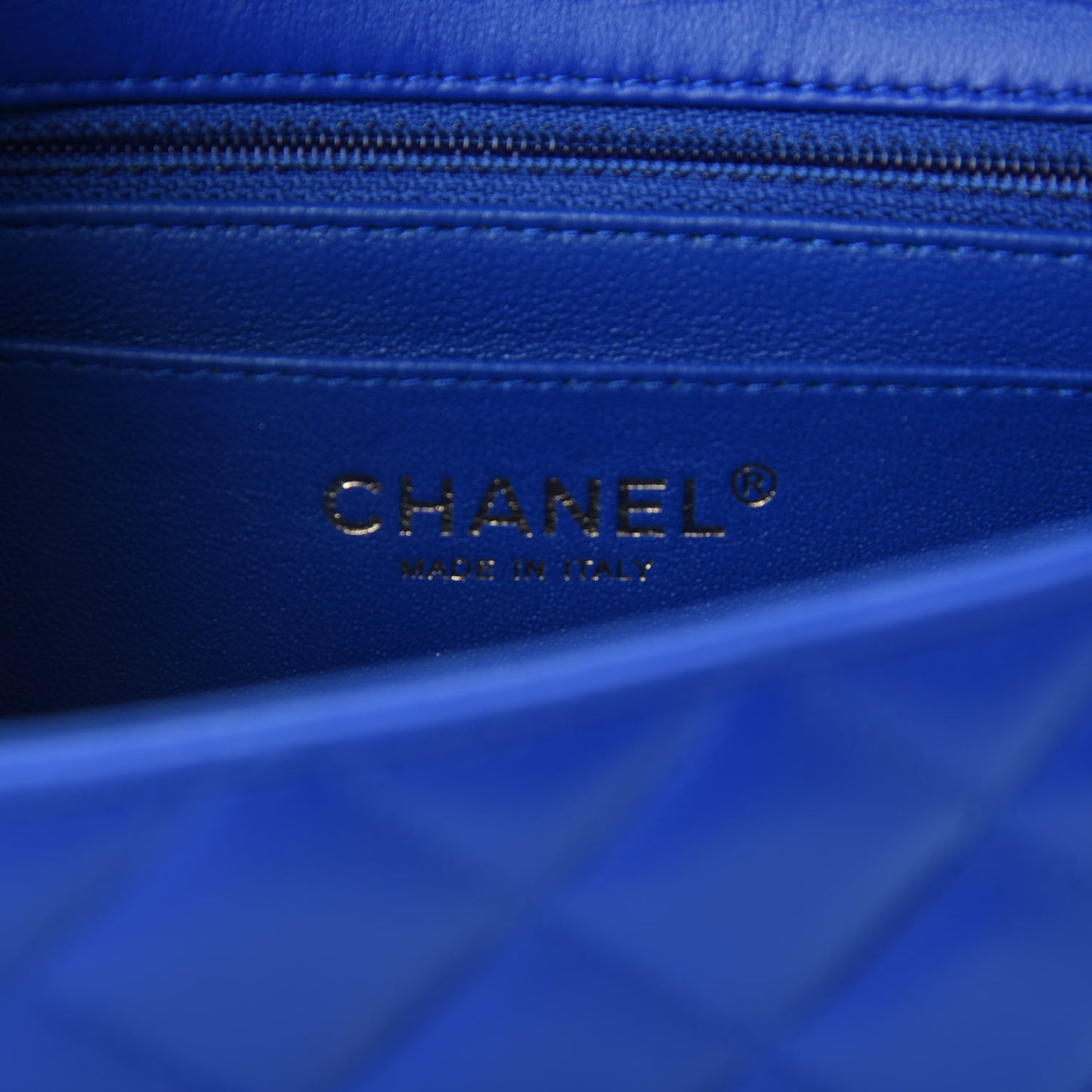 Lambskin Quilted Mini Rectangular Flap Royal Blue