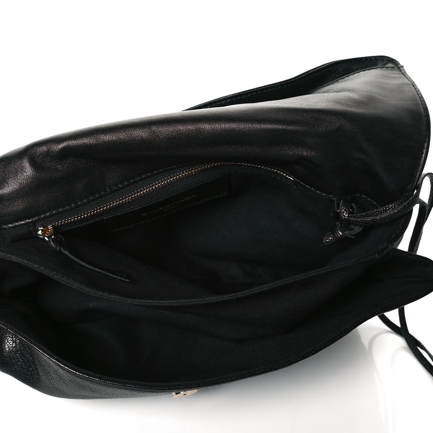 Balenciaga Chevre Gold Metallic Edge Hardware Envelope Clutch Black 5 of 7