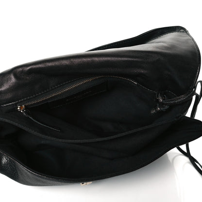 Balenciaga Chevre Gold Metallic Edge Hardware Envelope Clutch Black 5 of 7