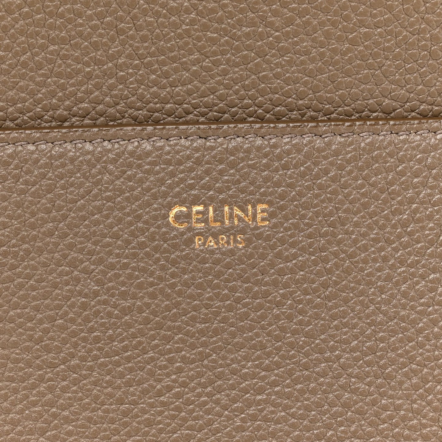 Soft Grained Calfskin Sangle Bucket Bag Taupe