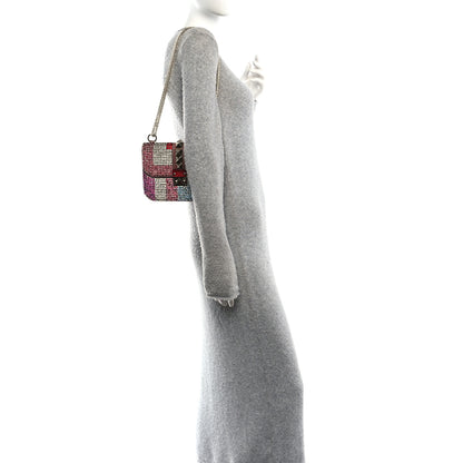 Valentino Garavani Vitello Crystal Embellished Small Glam Lock Rockstud Flap Multicolor 2 of 9