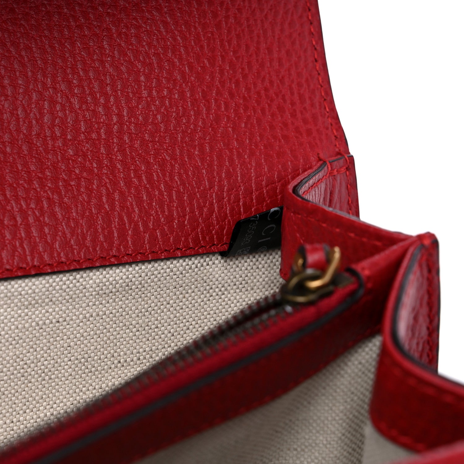 Gucci Dollar Calfskin Swarovski Crystal Small Dionysus Shoulder Bag Hibiscus Red 9 of 11