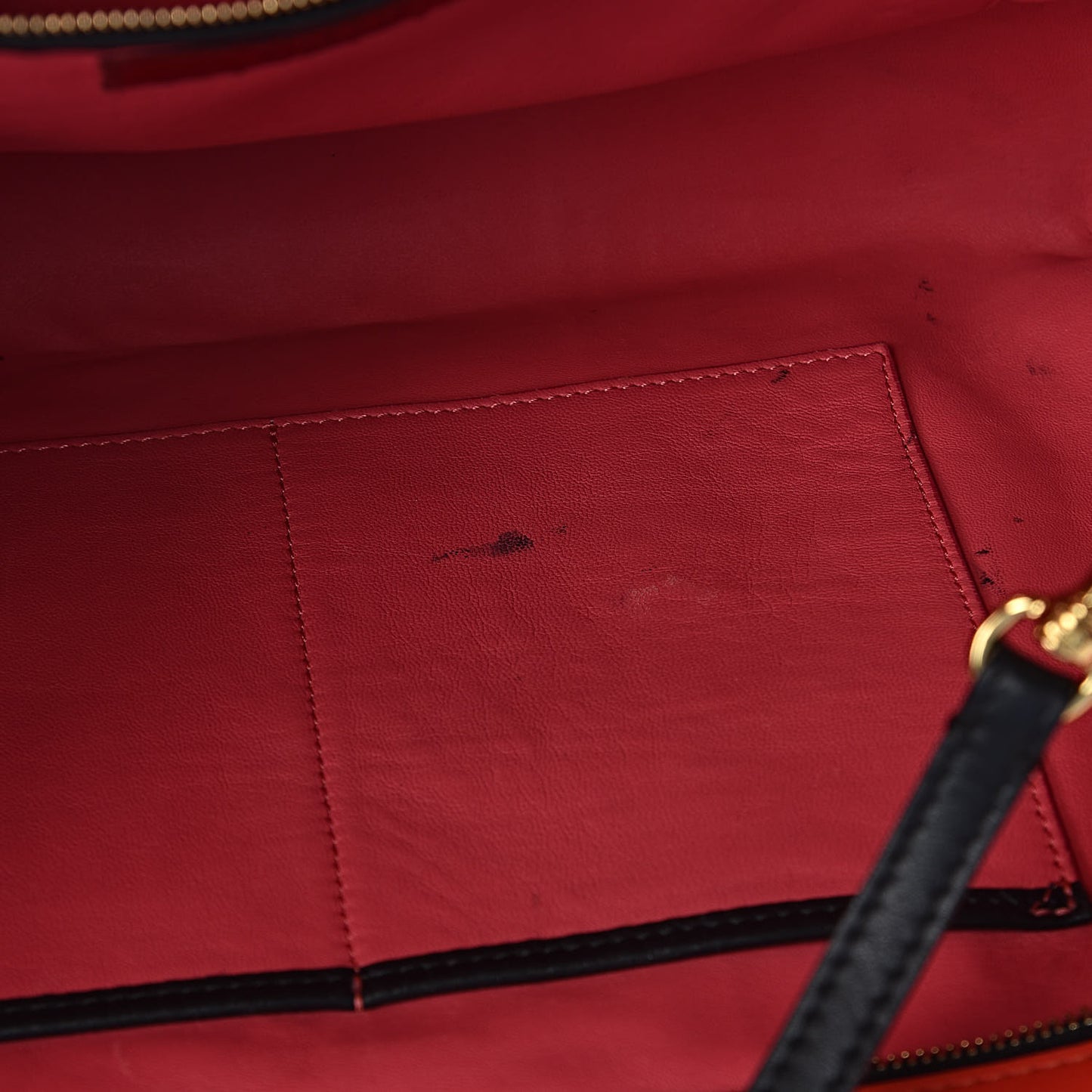 Calfskin Carmen Medium Tote Black Deep Rose