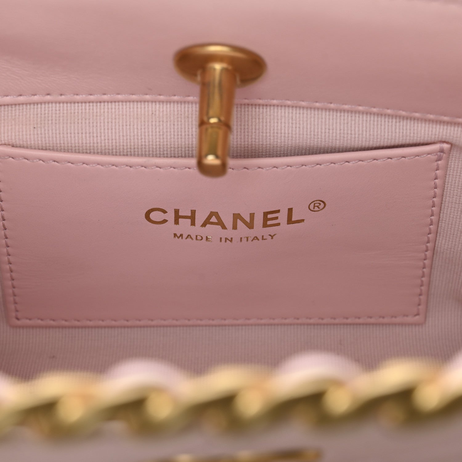 Chanel Shiny Lambskin Small Shopping Bag Light Pink 6 of 11