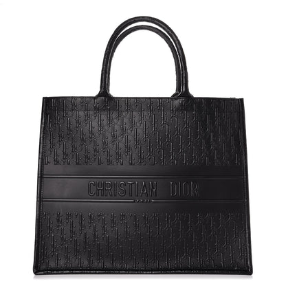 Christian Dior Oblique Calfskin Embossed Book Tote Black 1 of 8
