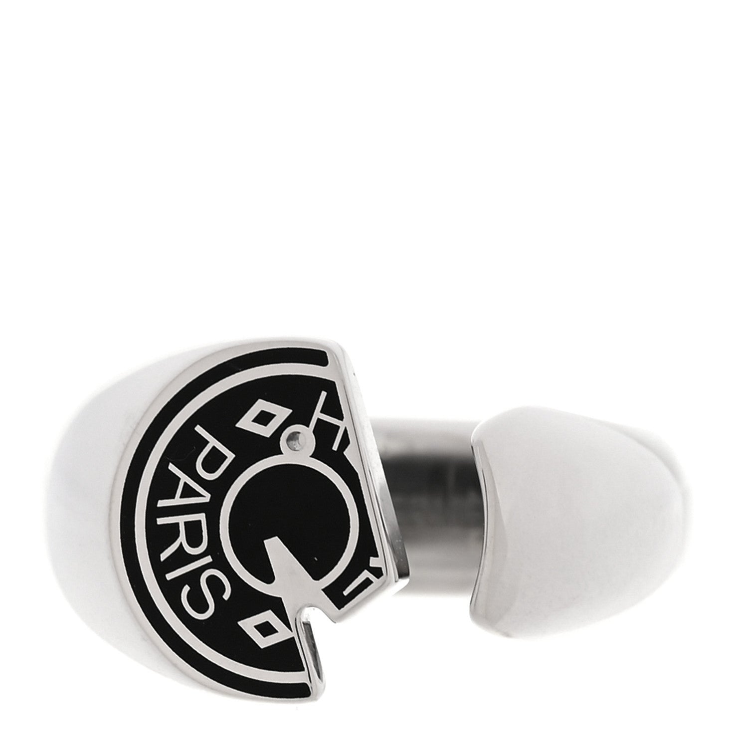 Hermes Stainless Steel Mens Carrousel Ring 62 10 Black 1 of 7