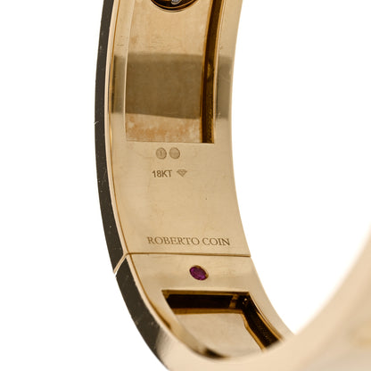 Roberto Coin 18K Yellow Gold Diamond Pois Moi Luna Bangle Bracelet 3 of 4