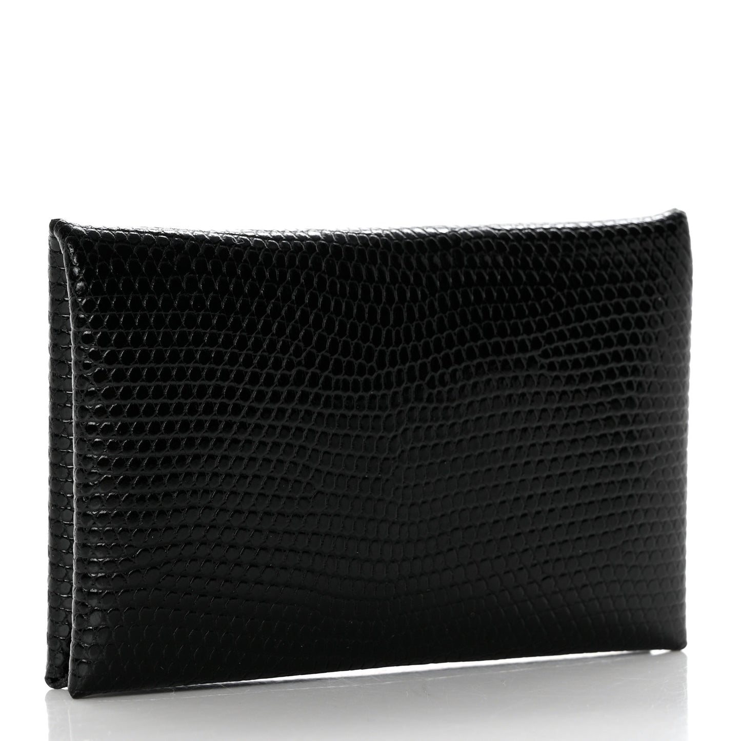 Lizard Calvi Card Case Black