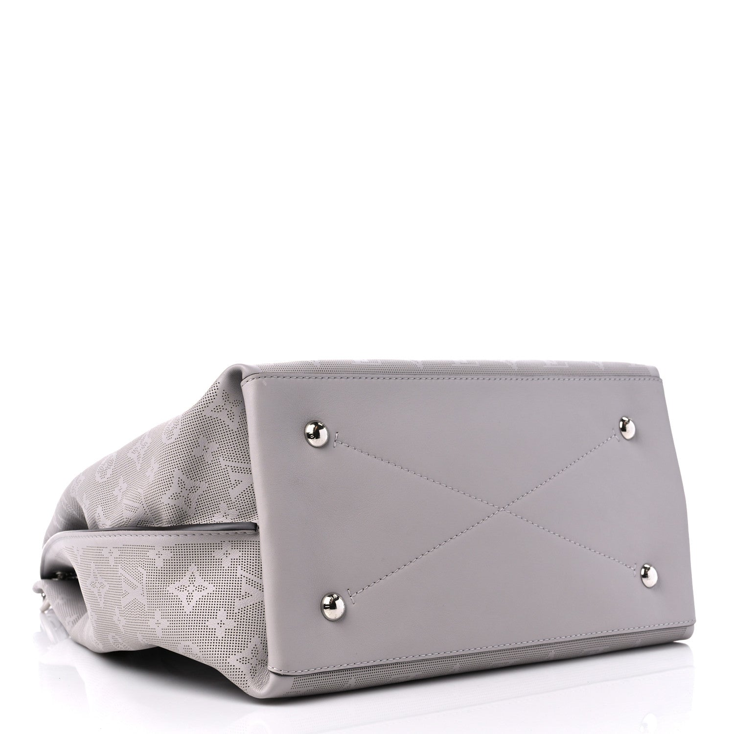 Louis Vuitton Reverse Mahina Carmel Hobo Gris Souris Gray 4 of 10