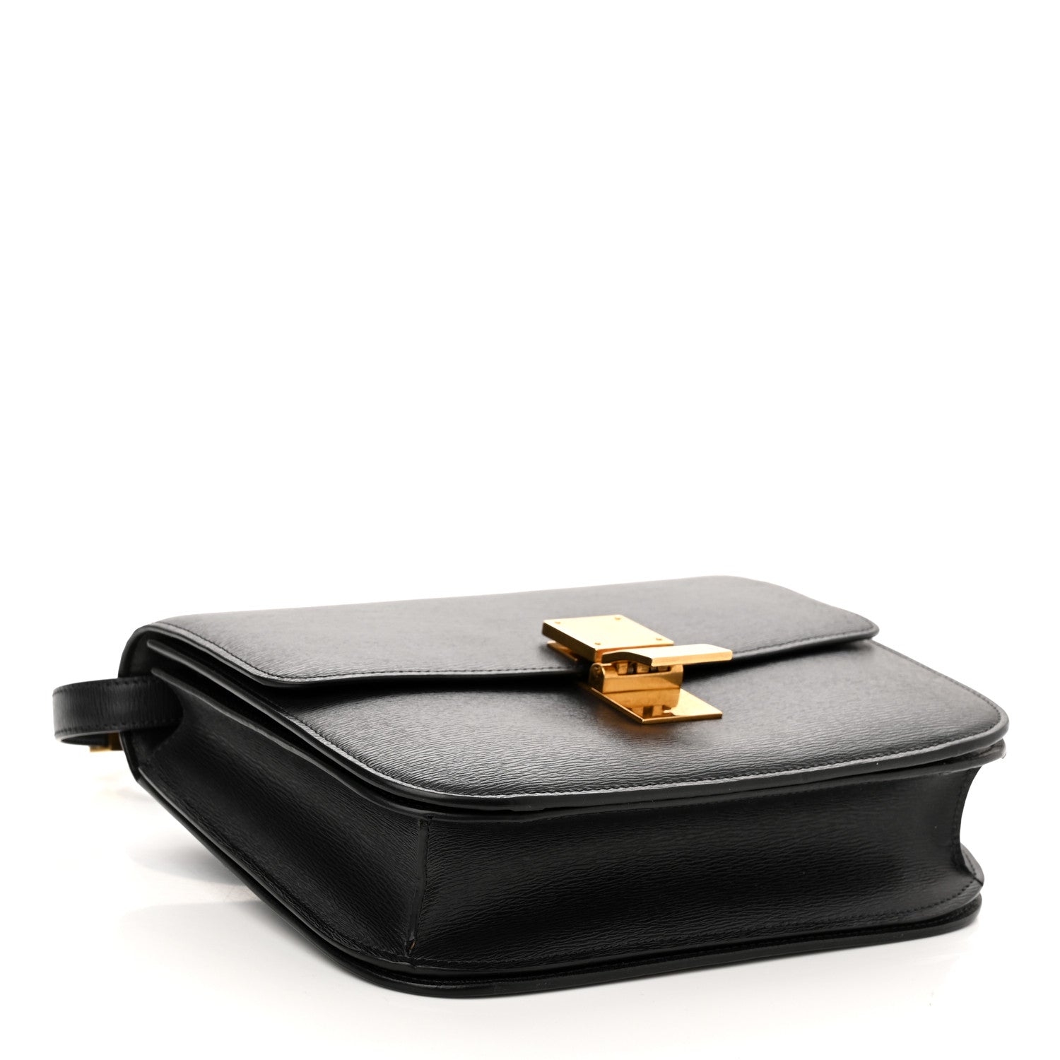 Celine Liege Calfskin Medium Classic Box Flap Bag Black 4 of 11